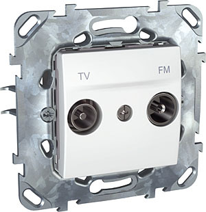 GNIAZDO ANTENOWE RTV ZAKOŃCZENIOWE BIEL POLARNA UNICA / VIVA V3.452.18 - MGU50.452.18Z - SCHNEIDER ELECTRIC