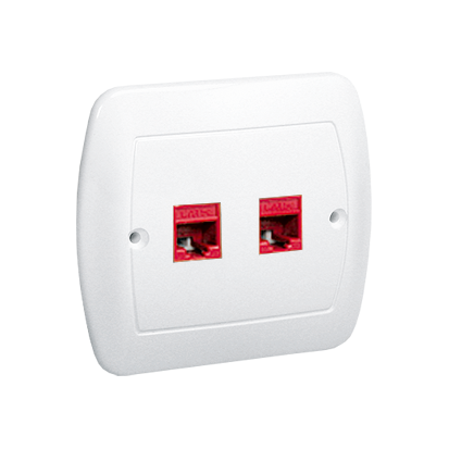 GNIAZDO KOMPUTEROWE RJ45 PODWÓJNE KAT. 5E BIAŁE AKORD - AF52/11 - KONTAKT SIMON