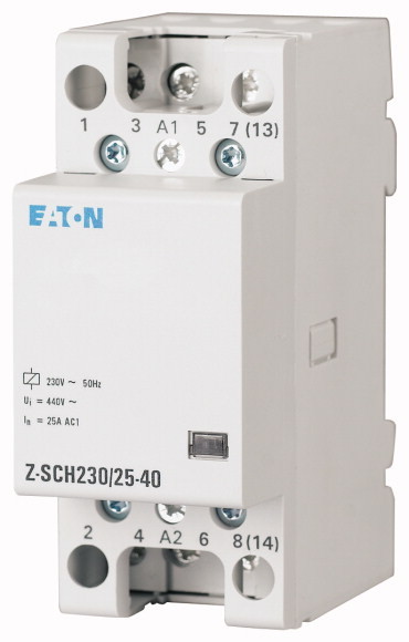 STYCZNIK MODUŁOWY 25A AC1 4 BIEGUNY 2N0 2NC STEROWANIE 230V AC Z-SCH230/25-22 - 248849 - EATON