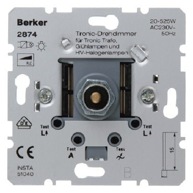 ŚCIEMNIACZ OBROTOWY TRONIC® Z PŁYNNA REGULACJĄ MECHANIZM ONE PLATFORM - 2874 - HAGER - BERKER