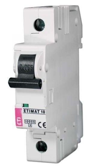 WYŁĄCZNIK NADPRĄDOWY C 6A 1 POLOWY CHARAKTERYSTYKA C ETIMAT10 - 002131712 - ETI
