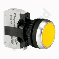GŁÓWKA PŁASKA + UCHWYT + 1NO ŻÓŁTA KOMPLET BEZ PODŚWIETLENIA OSMOZ - 023704 - LEGRAND