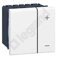 ŚCIEMNIACZ PRZYCISKOWY BEZ PRZEWODU NEUTRALNEGO 600W-2 MODUŁY BIAŁY 230V~ MOSAIC - 078405 - LEGRAND