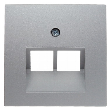 ELEMENT CENTRALNY DO GNIAZDA PRZYŁĄCZENIOWEGO UAE PODWÓJNEGO ALU B.KWADRAT/B.7 - 14091404 - HAGER - BERKER