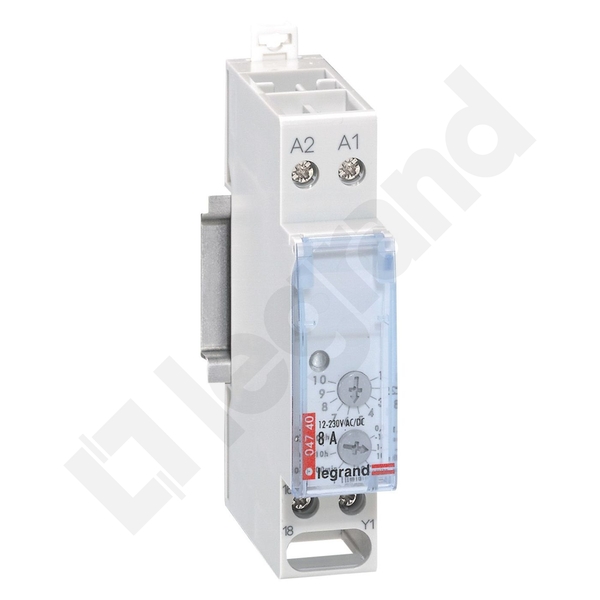 PRZEKAŹNIK CZASOWY 8A STEROWANIE 12-230V AC/DC OPÓŹNIENIE ZAŁĄCZANIA 0.1S-100H RC 302 - 004740 - LEGRAND