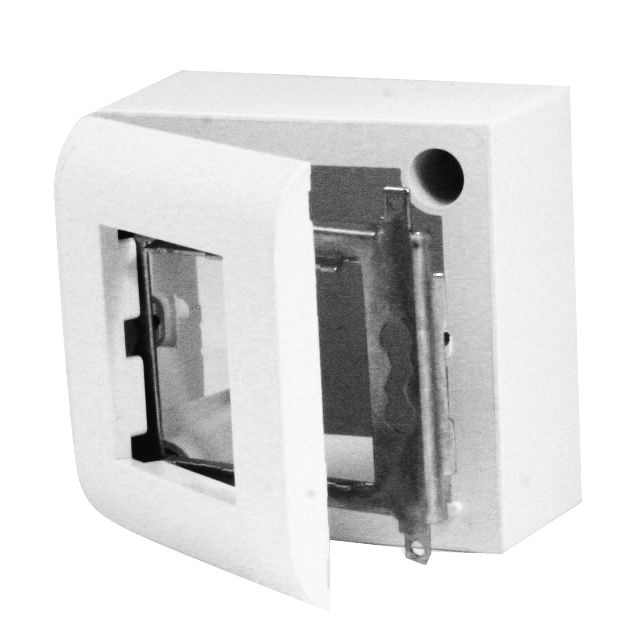 OBUDOWA N/T 2-MODUŁOWA DO OSPRZĘTU W STANDARDZIE 45X45MM (ZAWIERA SUP METALOWY I RAM) - OBUK-2/M - EMITER