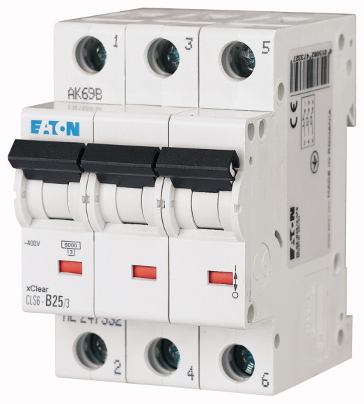 WYŁĄCZNIK NADPRĄDOWY B 4A 3 POLOWY CHARAKTERYSTYKA B CLS6 - 270404 - EATON