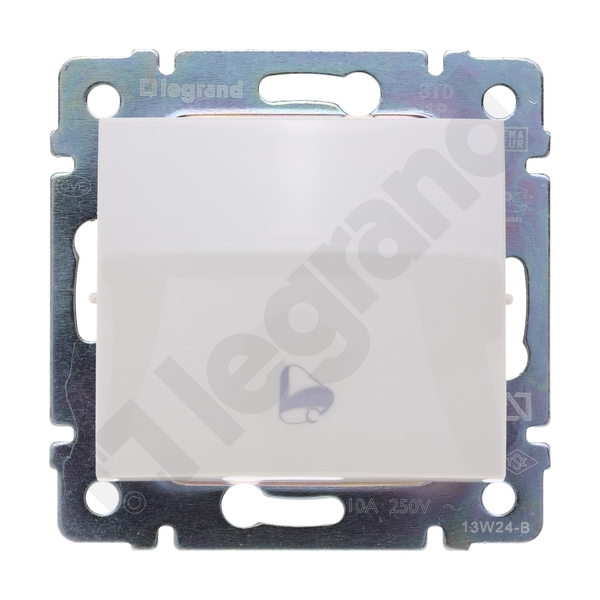 PRZYCISK JEDNOBIEGUNOWY Z SYMBOLEM DZWONKA KREM 10A-250V~ VALENA - 774116 - LEGRAND