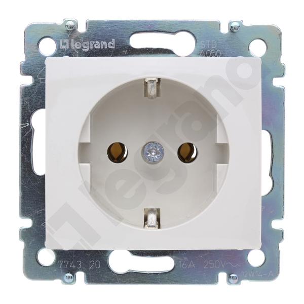 GNIAZDO POJEDYNCZE Z UZIEMIENIEM SCHUKO KREM 16A-250V~ VALENA - 774320 - LEGRAND