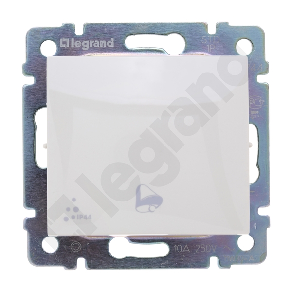 PRZYCISK JEDNOBIEGUNOWY IP44 Z SYMBOLEM DZWONKA KREM 10A-250V~ VALENA - 774199 - LEGRAND