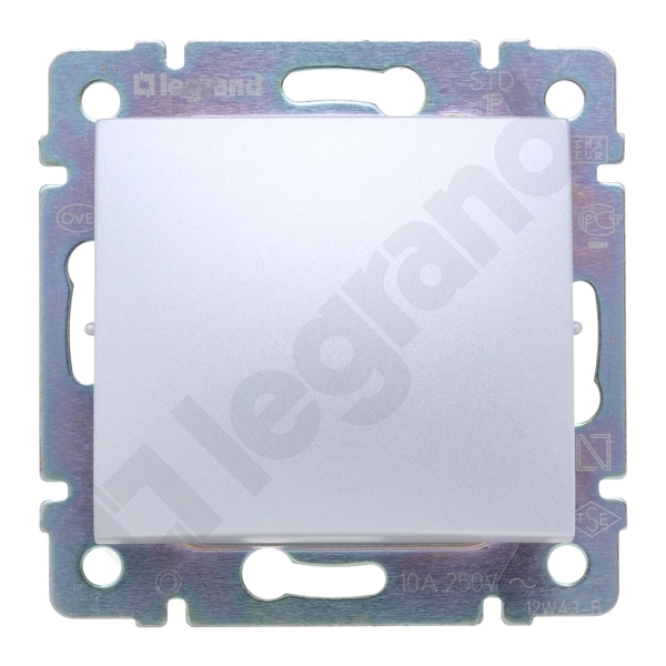 PRZYCISK JEDNOBIEGUNOWY 10A ALUMINIUM VALENA - 770111 - LEGRAND