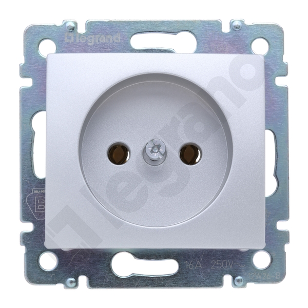 GNIAZDO POJEDYNCZE 2P 16A ALUMINIUM VALENA - 770116 - LEGRAND