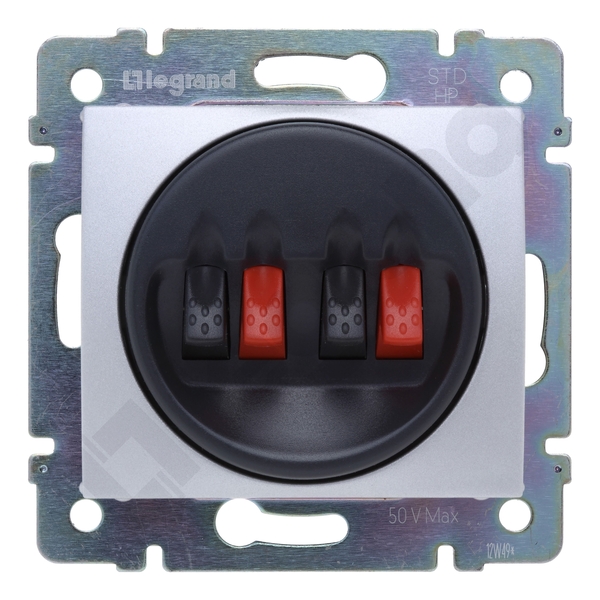 GNIAZDO GŁOŚNIKOWE PODWÓJNE ALUMINIUM VALENA - 770124 - LEGRAND