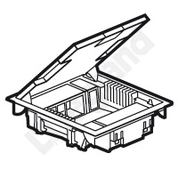 PUSZKA PODŁOGOWA 10 MODUŁÓW, INOX, ZMNIEJSZONA WYS. - 089620 - LEGRAND