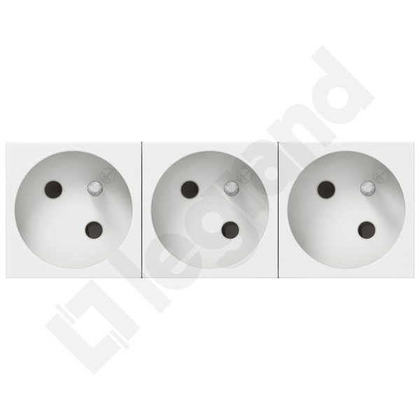 GNIAZDO POTRÓJNE 2P+Z PODŁĄCZENIE PRZEZ ZAC AUTOMATYCZNE-6 MODUŁÓW 16A-250V~ BIAŁE MOSAIC - 077143 - LEGRAND