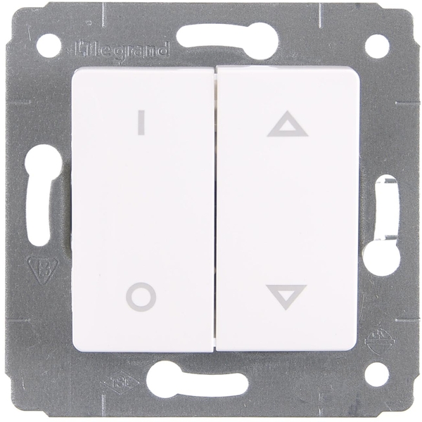 ŁĄCZNIK STEROWANIA ROLETAMI (BLOKADA MECHANICZNA) 10 AX BIAŁY CARIVA - 773604 - LEGRAND
