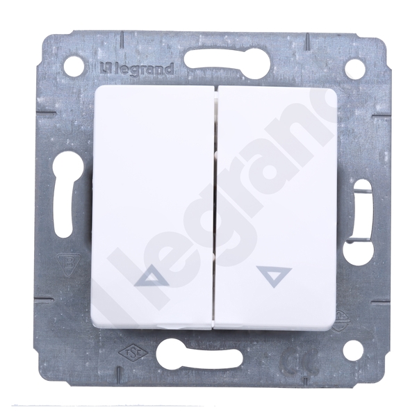 PRZYCISK STEROWANIA ROLETAMI BLOKADA ELEKTRYCZNA 10AX BIAŁY CARIVA - 773614 - LEGRAND