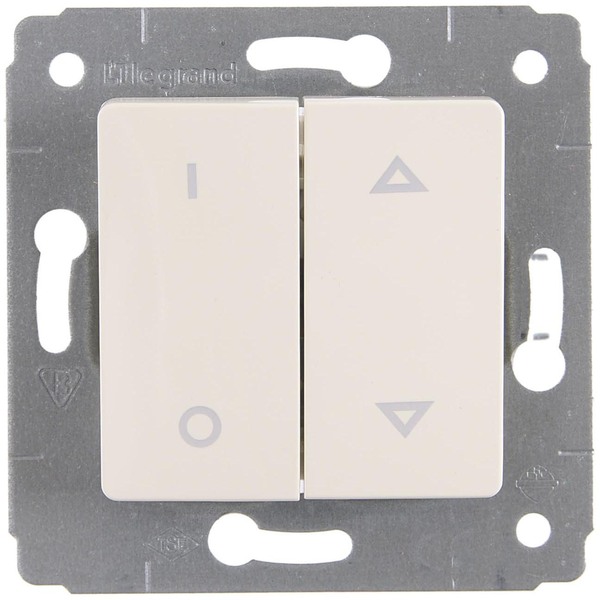 ŁĄCZNIK STEROWANIA ROLETAMI (BLOKADA MECHANICZNA) 10 AX KREMOWY CARIVA - 773704 - LEGRAND