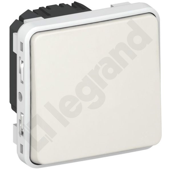 PRZYCISK JEDNOBIEGUNOWY 10A BIAŁY/ ECRU PLEXO55 - 069630 - LEGRAND
