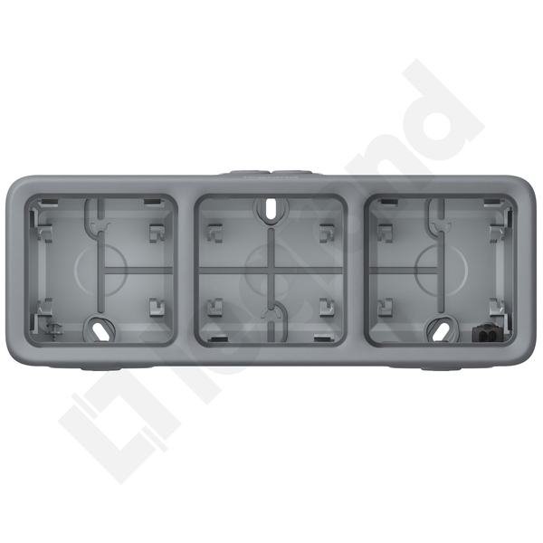 PUSZKA N/T POTRÓJNA POZIOMA SZARA PLEXO55 - 069680 - LEGRAND