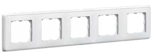 RAMKA PIĘCIOKROTNA POZIOM/PION BIAŁA CARIVA - 773655 - LEGRAND