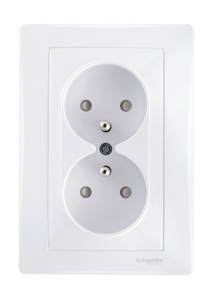GNIAZDO PODWÓJNE Z UZIEMIENIEM MODUŁ BIAŁE SEDNA - SDN2800621 - SCHNEIDER ELECTRIC