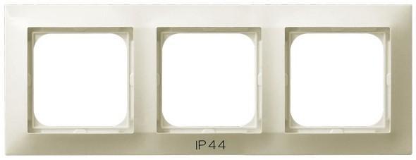 RAMKA POTRÓJNA DO ŁĄCZNIKÓW IP44 ECRU IMPRESJA - RH-3Y/27 - OSPEL