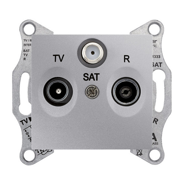 GNIAZDO ANTENOWE RTV-SAT KOŃCOWE MODUŁ ALUMINIUM SEDNA - SDN3501360 - SCHNEIDER ELECTRIC