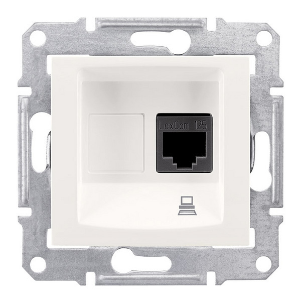GNIAZDO KOMPUTEROWE POJEDYNCZE KAT. 5E KREMOWE SEDNA - SDN4300123 - SCHNEIDER ELECTRIC