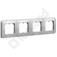RAMKA POCZWÓRNA POZIOM/PION ALUMINIUM CARIVA - 773674 - LEGRAND