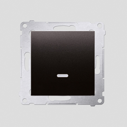 ŁĄCZNIK JEDNOBIEGUNOWY Z PODŚWIETLENIEM LED (MODUŁ) 10AX ANTRACYT SIMON 54 - DW1L.01/48 - KONTAKT SIMON