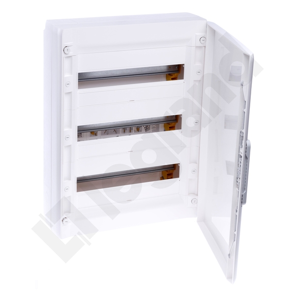 ROZDZIELNIA TWORZYWO 3X18 MODUŁY N/T IP40 LISTWA PRZYŁ N+PE DRZWI BIAŁE XL3 125 - 401648 - LEGRAND