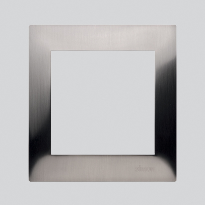 RAMKA POJEDYNCZA METALOWA INOX - IP20 / IP44 SIMON 54 - DR1/61 - KONTAKT SIMON