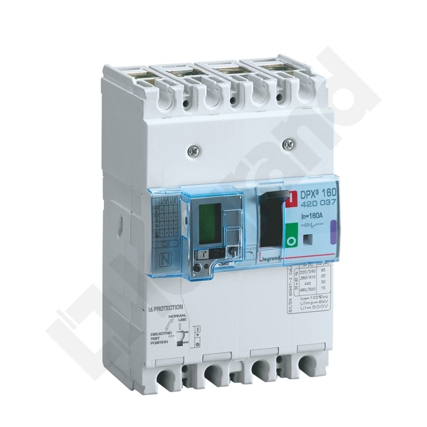 WYŁĄCZNIK MOCY 160A 4-POLOWY 16KA Z ZABEZPIECZENIEM RÓŻNICOWYM DPX3 160 - 420037 - LEGRAND