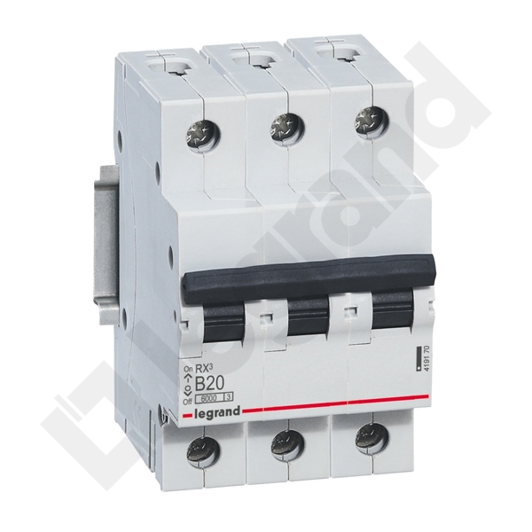 WYŁĄCZNIK NADPRĄDOWY B 20A 3 POLOWY CHARAKTERYSTYKA B RX3 - 419170 - LEGRAND