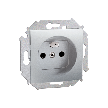 GNIAZDO POJEDYNCZE Z UZIEMIENIEM (MODUŁ) 16A 250V ZACISKI ŚRUBOWE ALUMINIUM SIMON 15 - 1591408-026 - KONTAKT SIMON