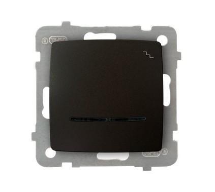 ŁĄCZNIK SCHODOWY Z PODŚWIETLENIEM CZEKOLADOWY METAL KARO - ŁP-3SS/m/40 - OSPEL