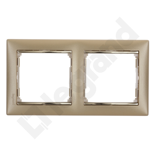 RAMKA PODWÓJNA ZŁOTY MAT / ZłOTO VALENA - 770302 - LEGRAND