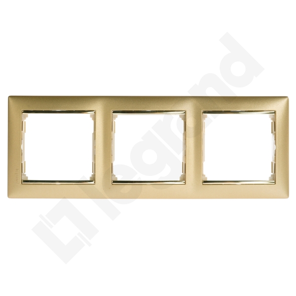 RAMKA POTRÓJNA ZŁOTY MAT / ZłOTO VALENA - 770303 - LEGRAND