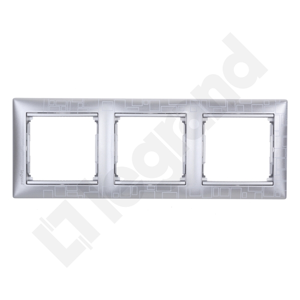 RAMKA POTRÓJNA ALUMINIUM KUBIZM VALENA - 770343 - LEGRAND