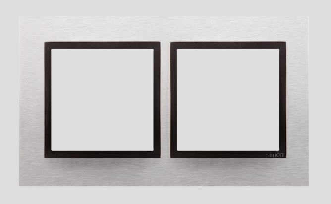 RAMKA PODWÓJNA NATURE-METAL INOX YANG IP20/IP44* SIMON 54 NATURE - DRN2/76 - KONTAKT SIMON