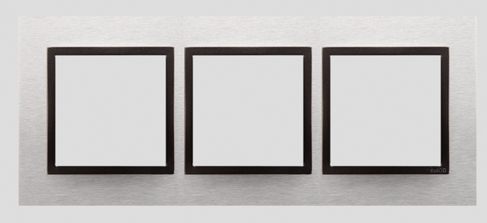 RAMKA POTRÓJNA NATURE-METAL INOX YANG IP20/IP44* SIMON 54 NATURE - DRN3/76 - KONTAKT SIMON