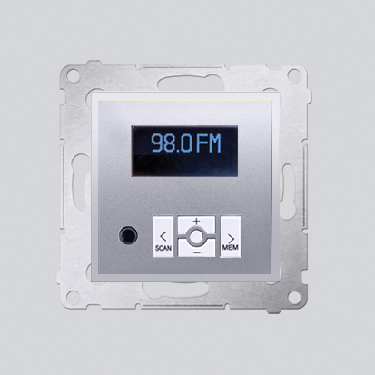 RADIO CYFROWE Z WYŚWIETLACZEM (MODUŁ) SREBRNY SIMON 54 - D75252.01/43 - KONTAKT SIMON