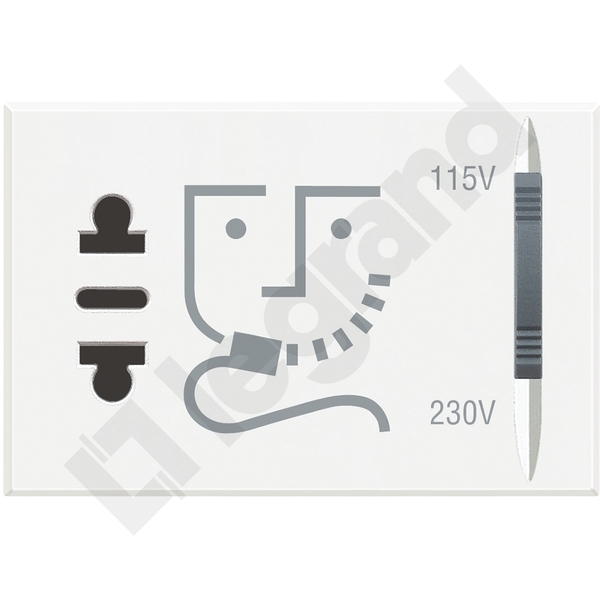 GNIAZDO GOLARKI 230V 3 MODUŁY BIAŁY AXOLUTE - HD4177 - LEGRAND
