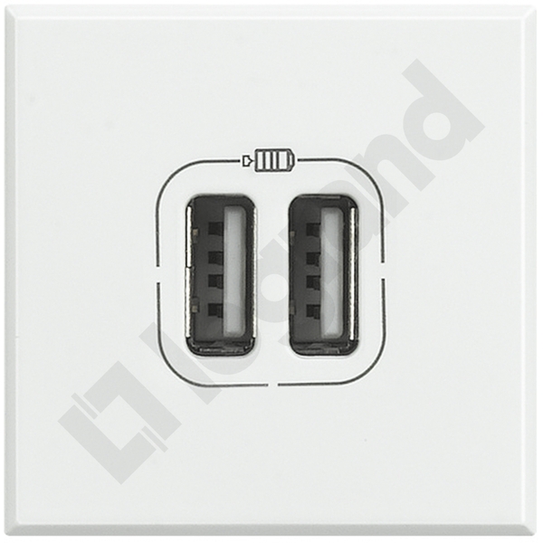 ŁADOWARKA USB 2x750MA/5V= 2 MODUŁY BIAŁY AXOLUTE - HD4285C2 - LEGRAND