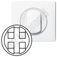 PLAKIETKA GNIAZDA 4 X RJ45 STP BIAŁA CELIANE - 068194 - LEGRAND