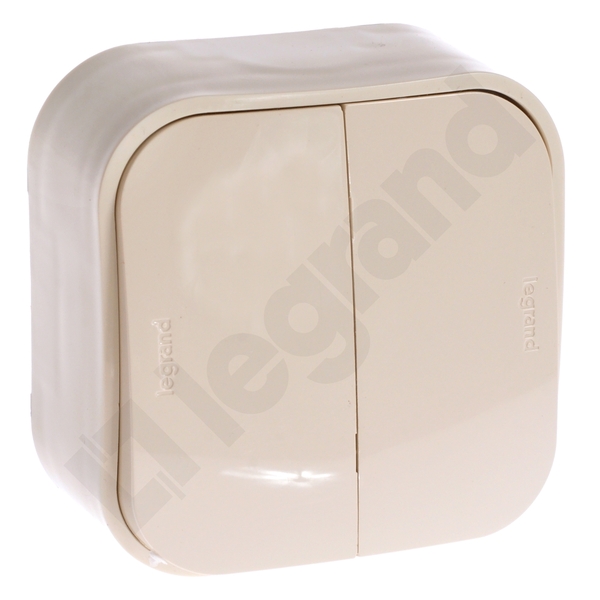 ŁĄCZNIK SCHODOWY PODWÓJNY 10 AX KREMOWY FORIX IP20 - 782436 - LEGRAND