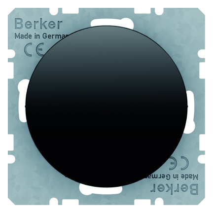 ZAŚLEPKA Z PŁYTKĄ CZOŁOWĄ CZARNY POŁYSK R.1/R.3 - 10092045 - HAGER - BERKER