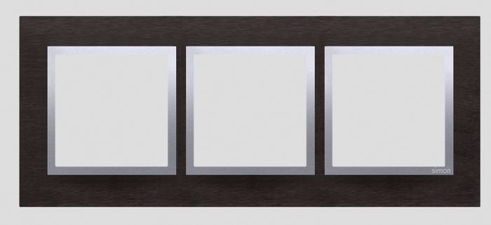 RAMKA POTRÓJNA NATURE-METAL INOX YIN IP20/IP44* SIMON 54 NATURE - DRN3/78 - KONTAKT SIMON