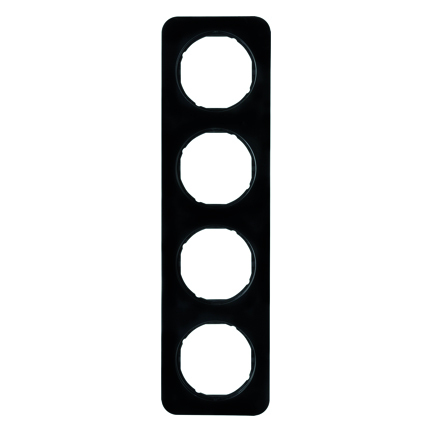 R.1 Ramka 4-krotna, czarny, połysk - 10142145 - HAGER - BERKER